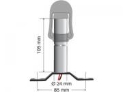 Fix 3   Perno con spinotto  DIN per lampade rotanti