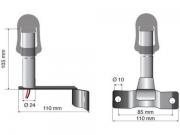 Fix 7   Perno con spinotto  DIN per lampade rotanti