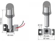 Fix 8   Perno con spinotto  DIN per lampade rotanti