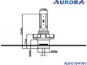 Lampade H16 JP LED   Aurora G10J Lumileds ZES