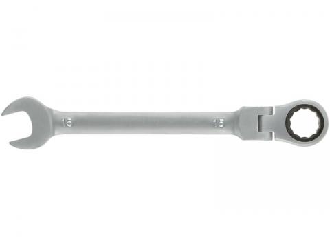 Chiave combinata con   cricchetto snodato 15 mm 
