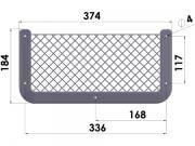 Rete a tasca da pannello   374x184 mm