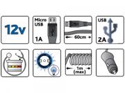 Multipresa  doppia     tester batteria   2 USB