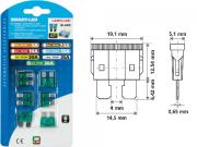 Fusibile standard ATO 30A   con LED di guasto   6 pz 