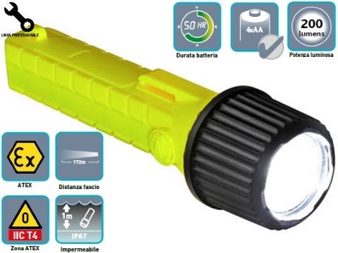 Torcia LED professionale   a standard ATEX